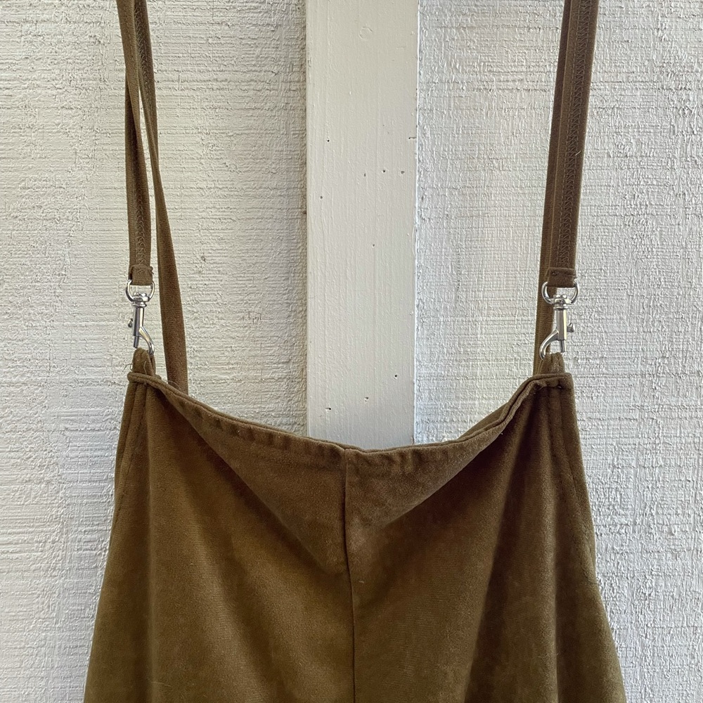 Amazing Vintage Brown Velvet overalls! Size XS/S